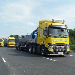 three freelance haulage trucks